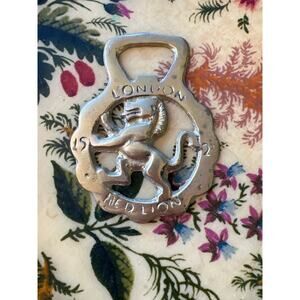 Brass Medallion: London Red Lion Design: Vtg Horse Bridle